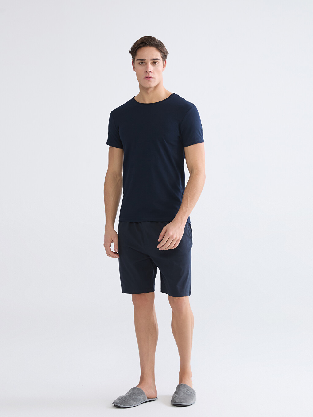 Crew Neck Short Sleeve Men's Vest-1