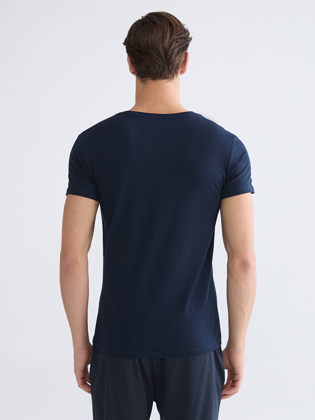 Crew Neck Short Sleeve Men's Vest-3