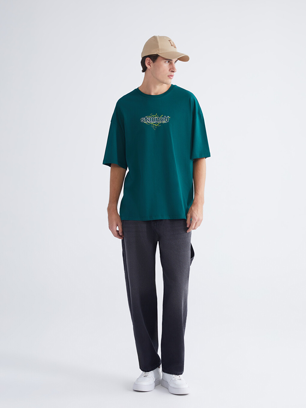 Crew Neck Short Sleeve Printed Men's T-shirt-1