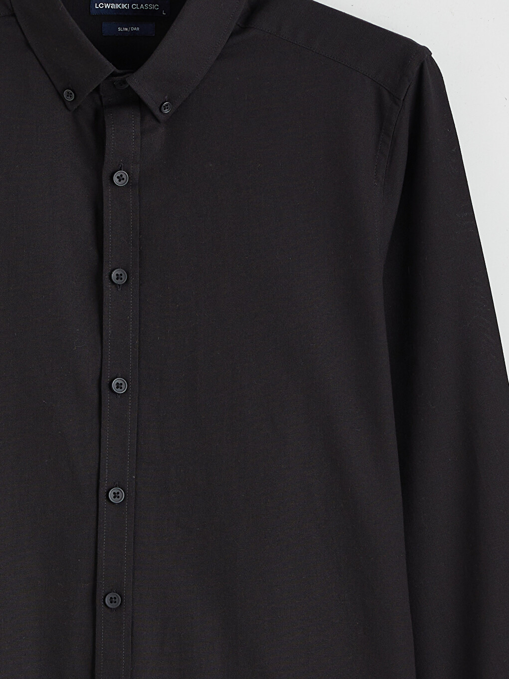 Slim Fit Long Sleeve Oxford Men's Shirt-10