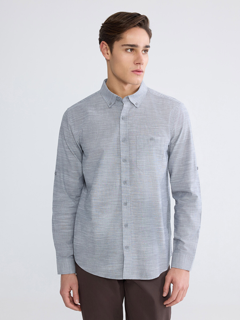 Regular Fit Long Sleeve Men's Shirt-1