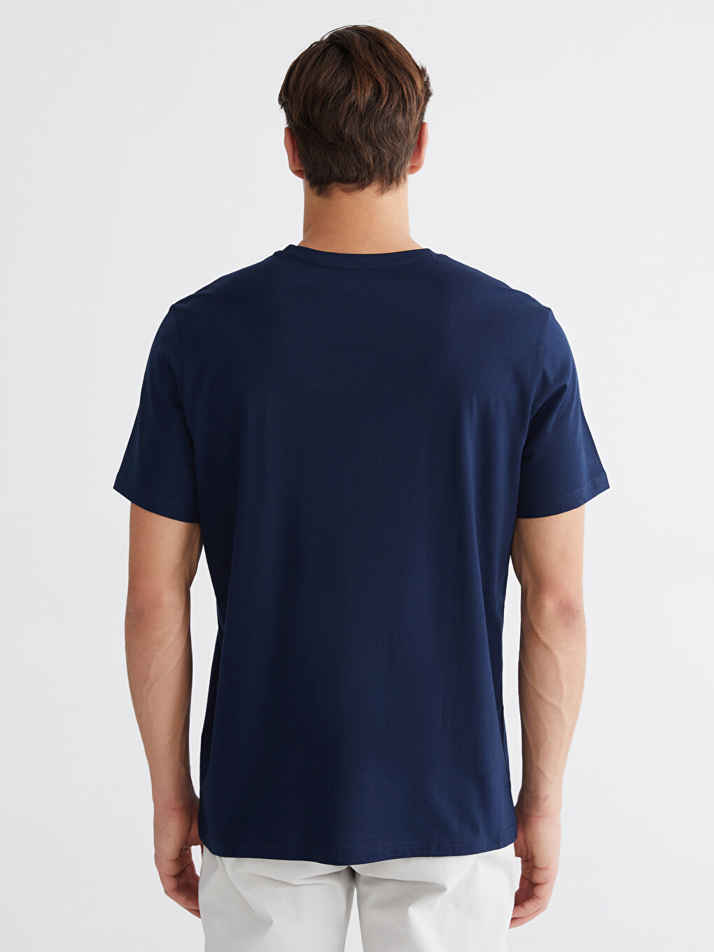 Crew Neck Short Sleeve Printed Pique Men's T-shirt-3