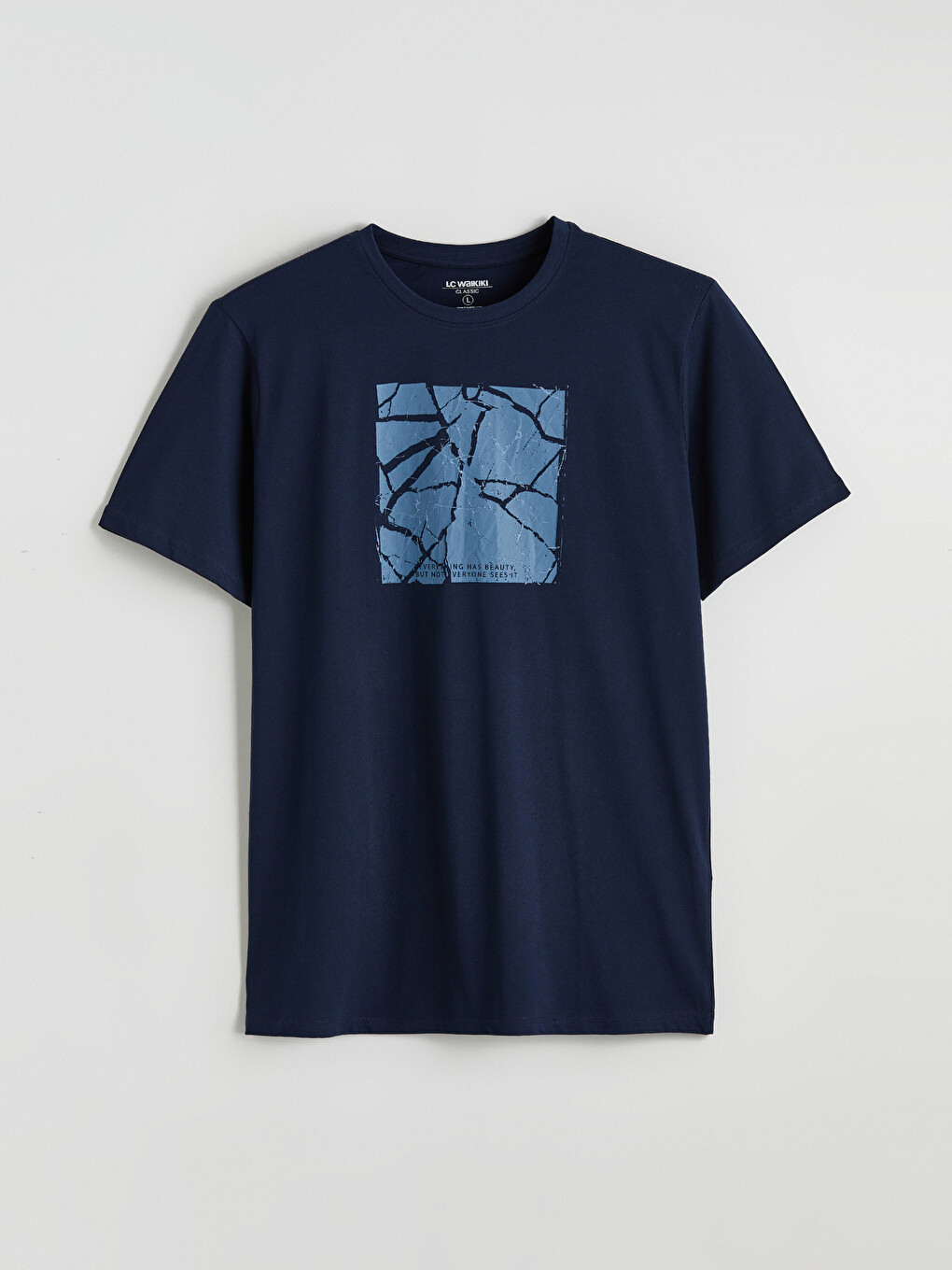 Crew Neck Short Sleeve Printed Pique Men's T-shirt-4