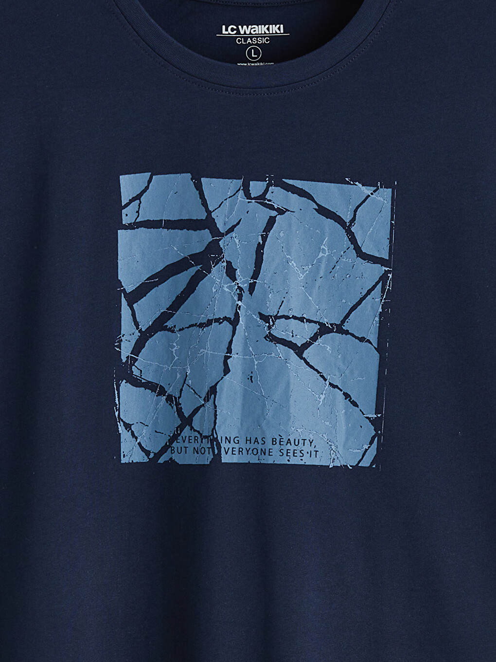 Crew Neck Short Sleeve Printed Pique Men's T-shirt-5