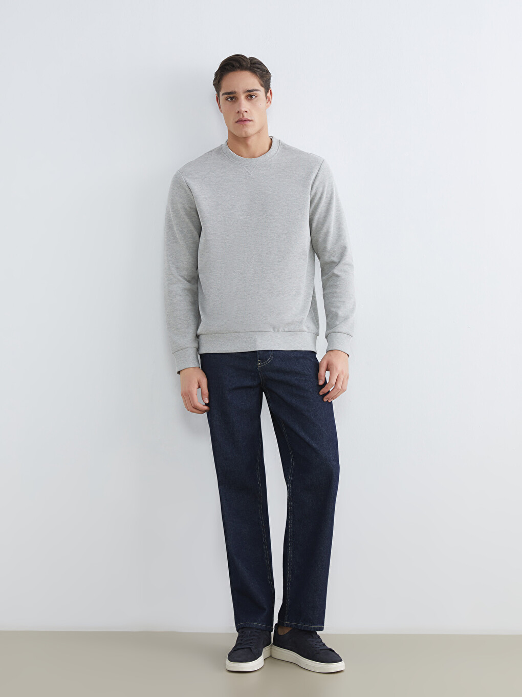 Crew Neck Long Sleeve Men's Sweatshirt-1