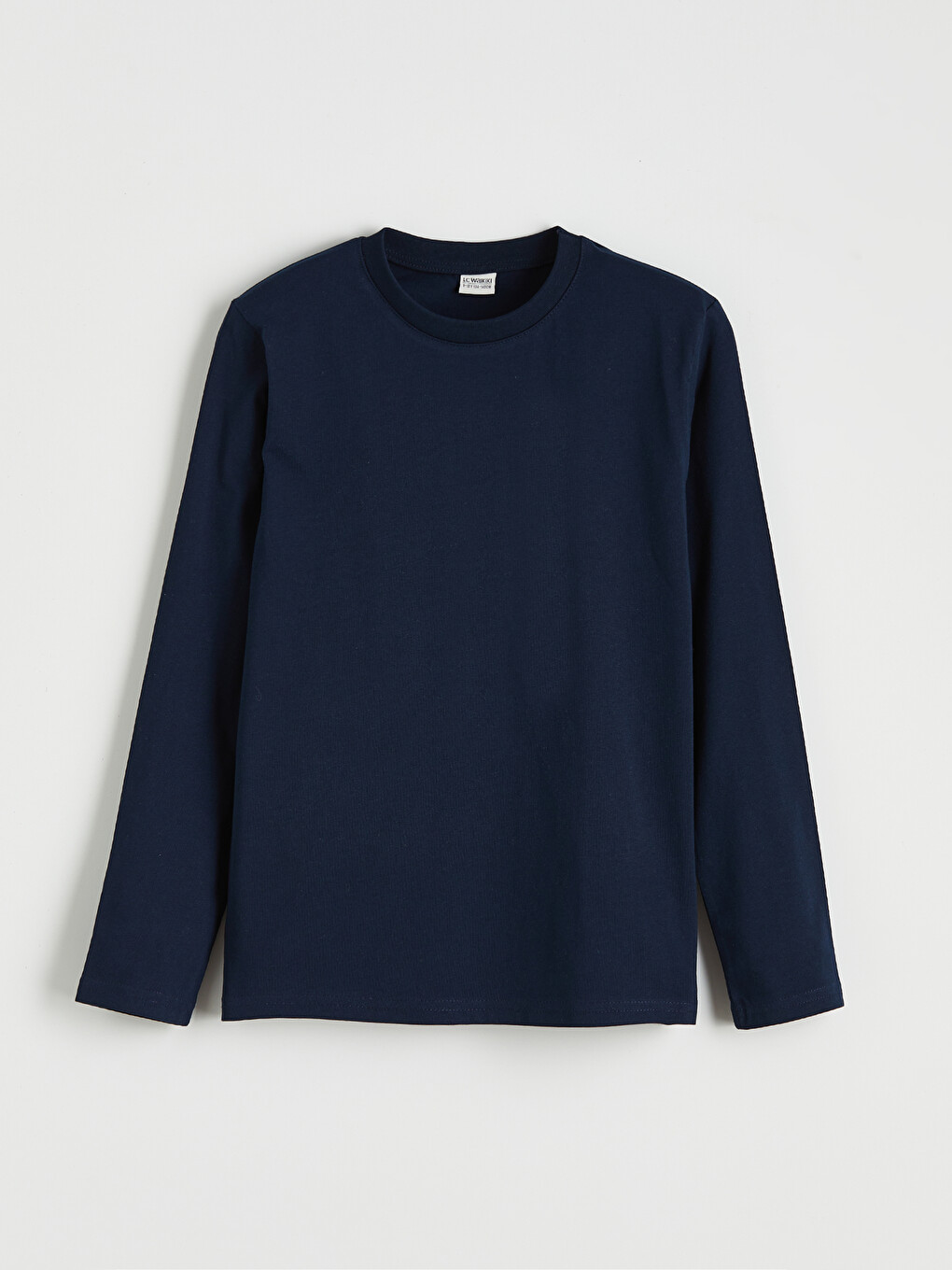 Crew Neck Basic Long Sleeve Boys' T-shirt-1