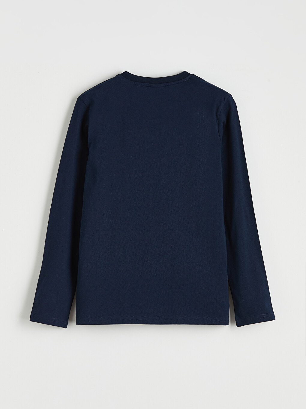 Crew Neck Basic Long Sleeve Boys' T-shirt-2