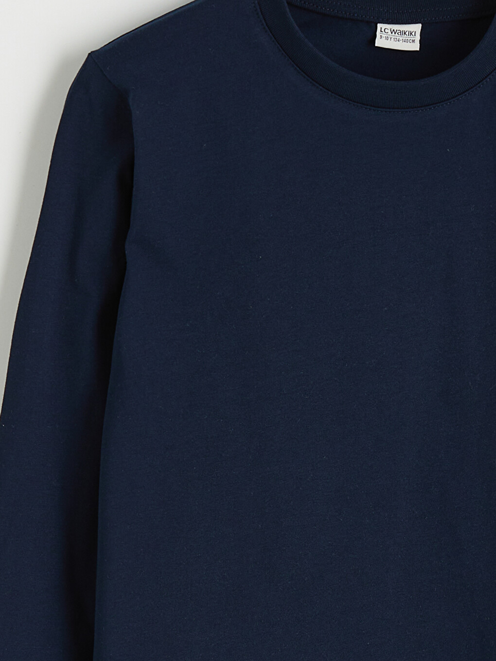 Crew Neck Basic Long Sleeve Boys' T-shirt-3