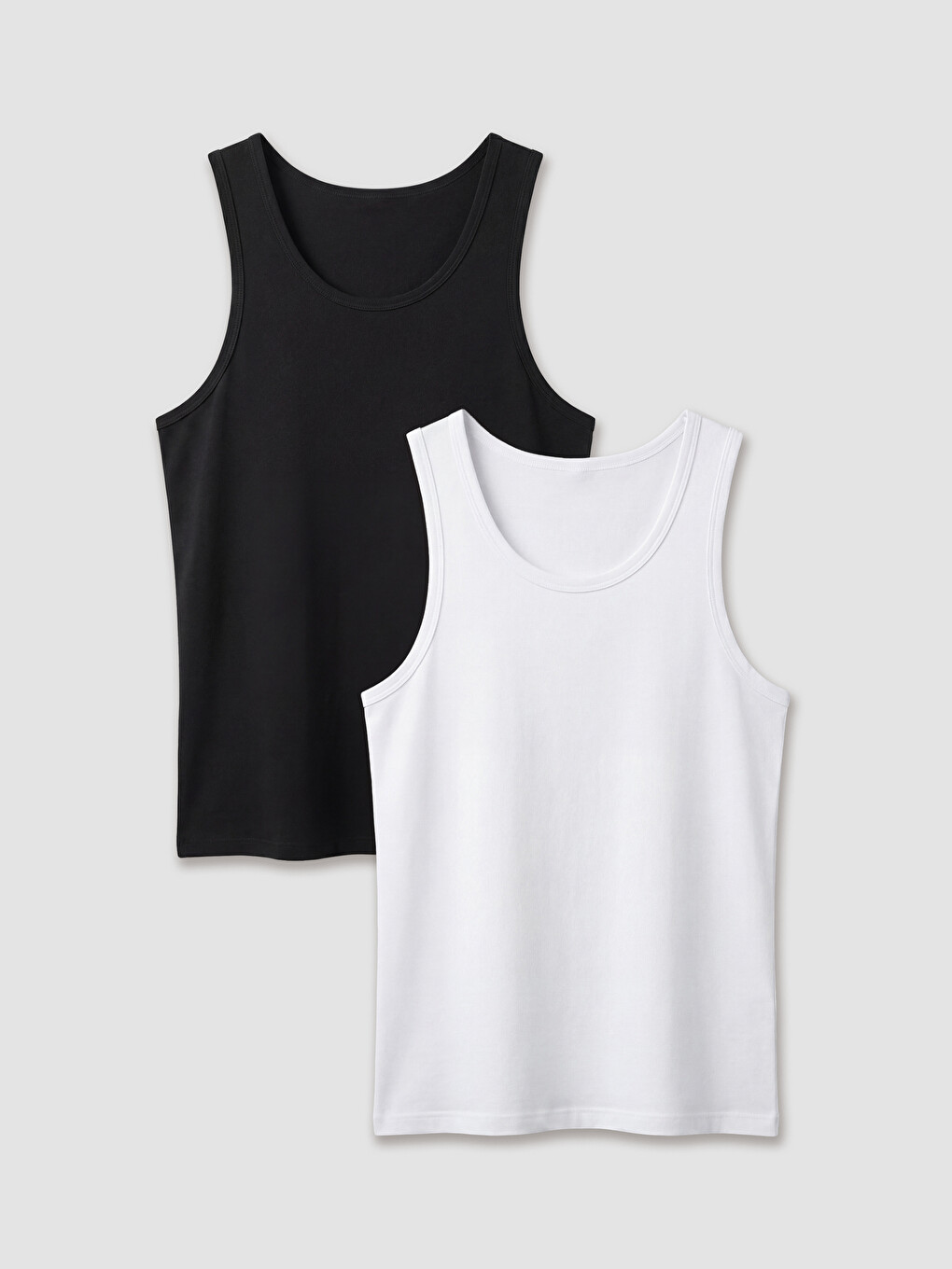 U Neck Jersey Men's Vest 2 Pack