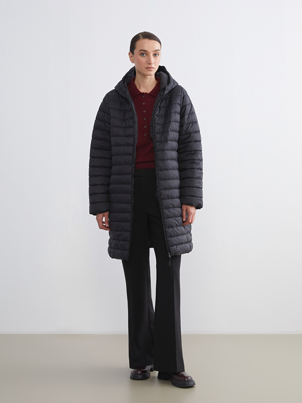 Hooded Women's Puffer Coat-1
