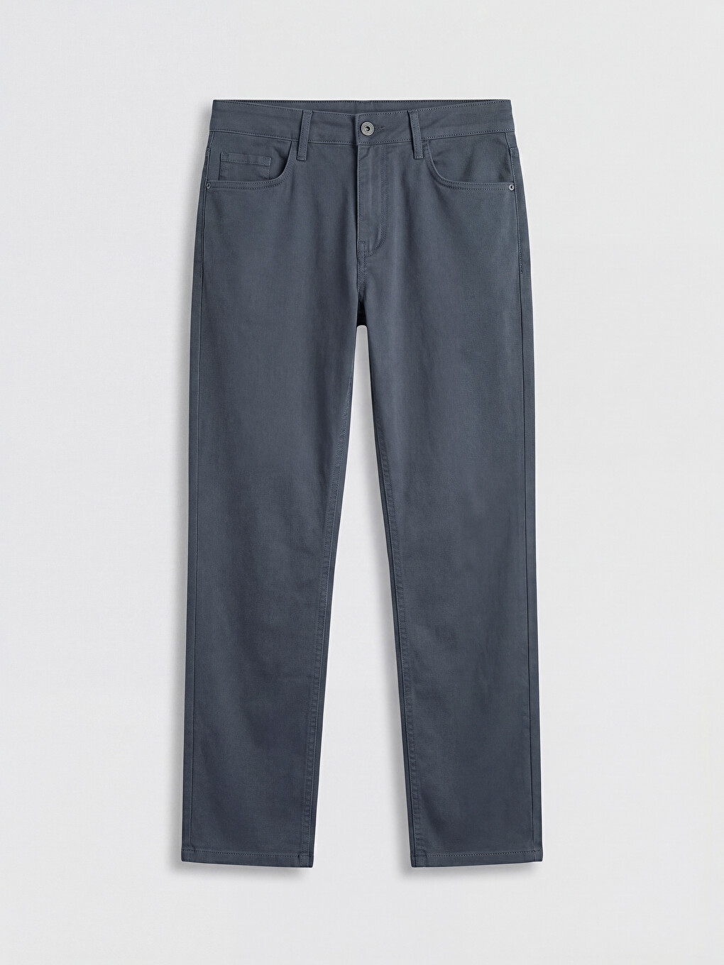 Antrasit Standart Kalıp Gabardin Erkek Chino Pantolon-2