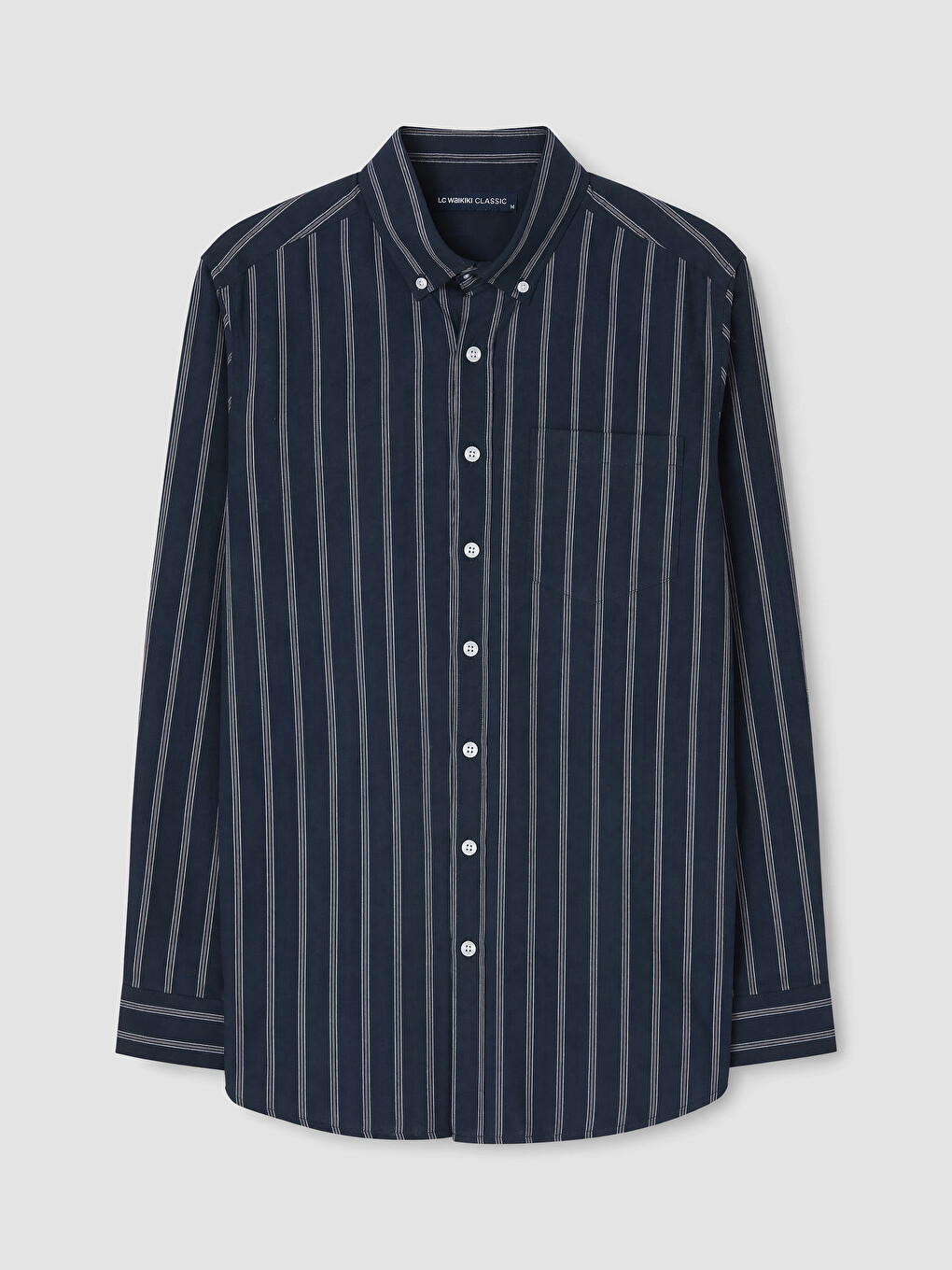 Regular Fit Long Sleeve Striped Men's Shirt-4