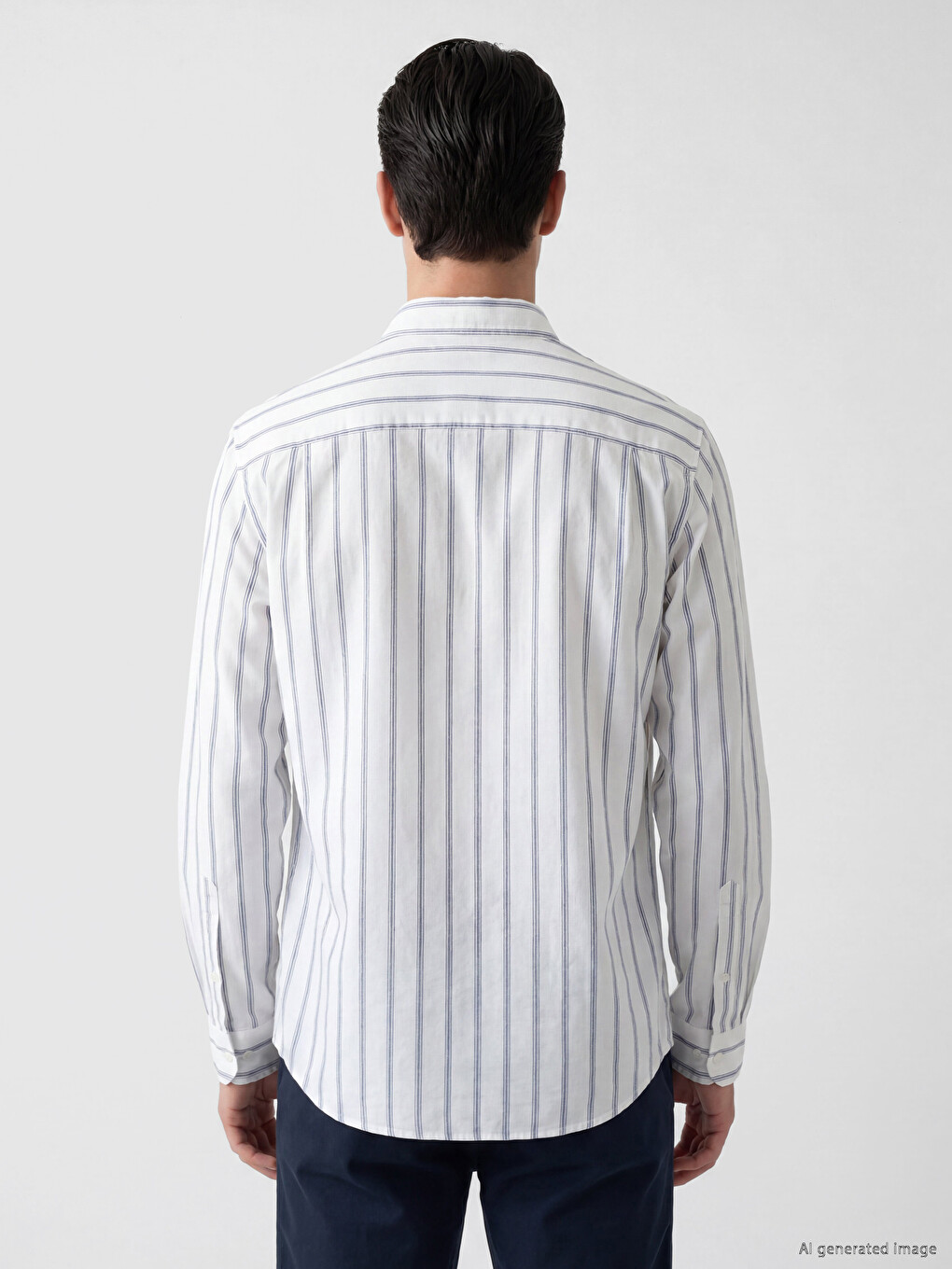 Regular Fit Long Sleeve Striped Men's Shirt-3