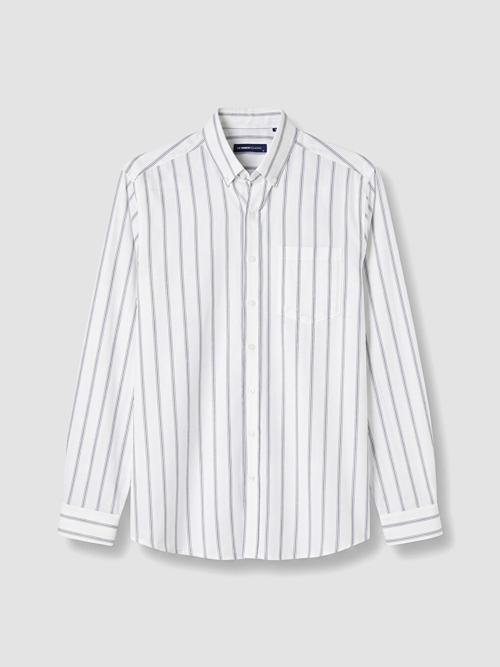 Regular Fit Long Sleeve Striped Men's Shirt-4