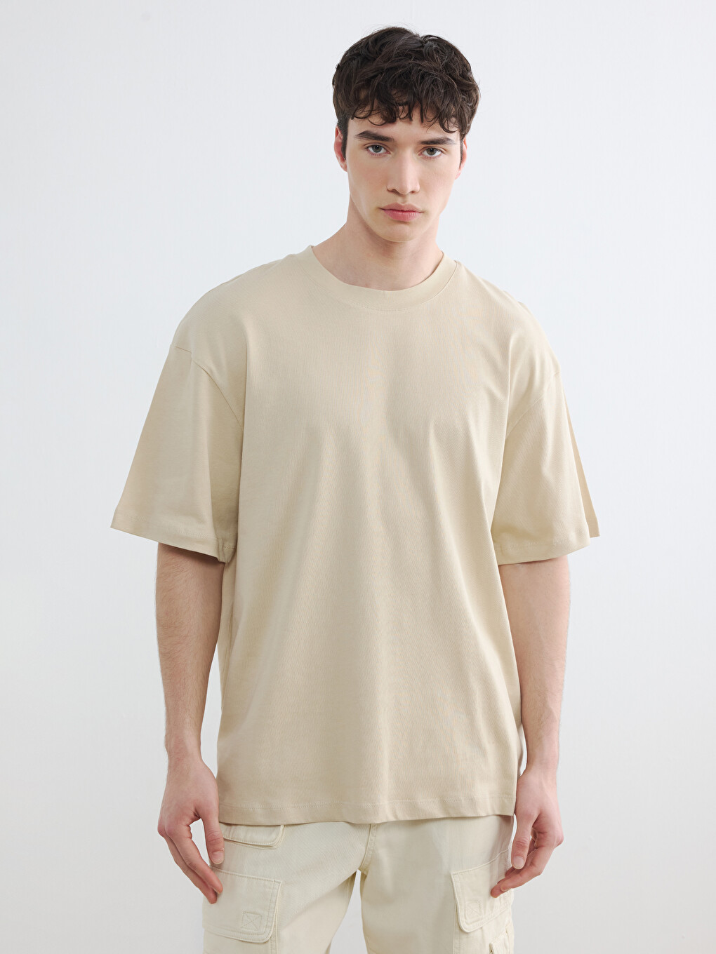 T-shirt Jersey Me Jakë Të Rrumbullakët Për Burra-1