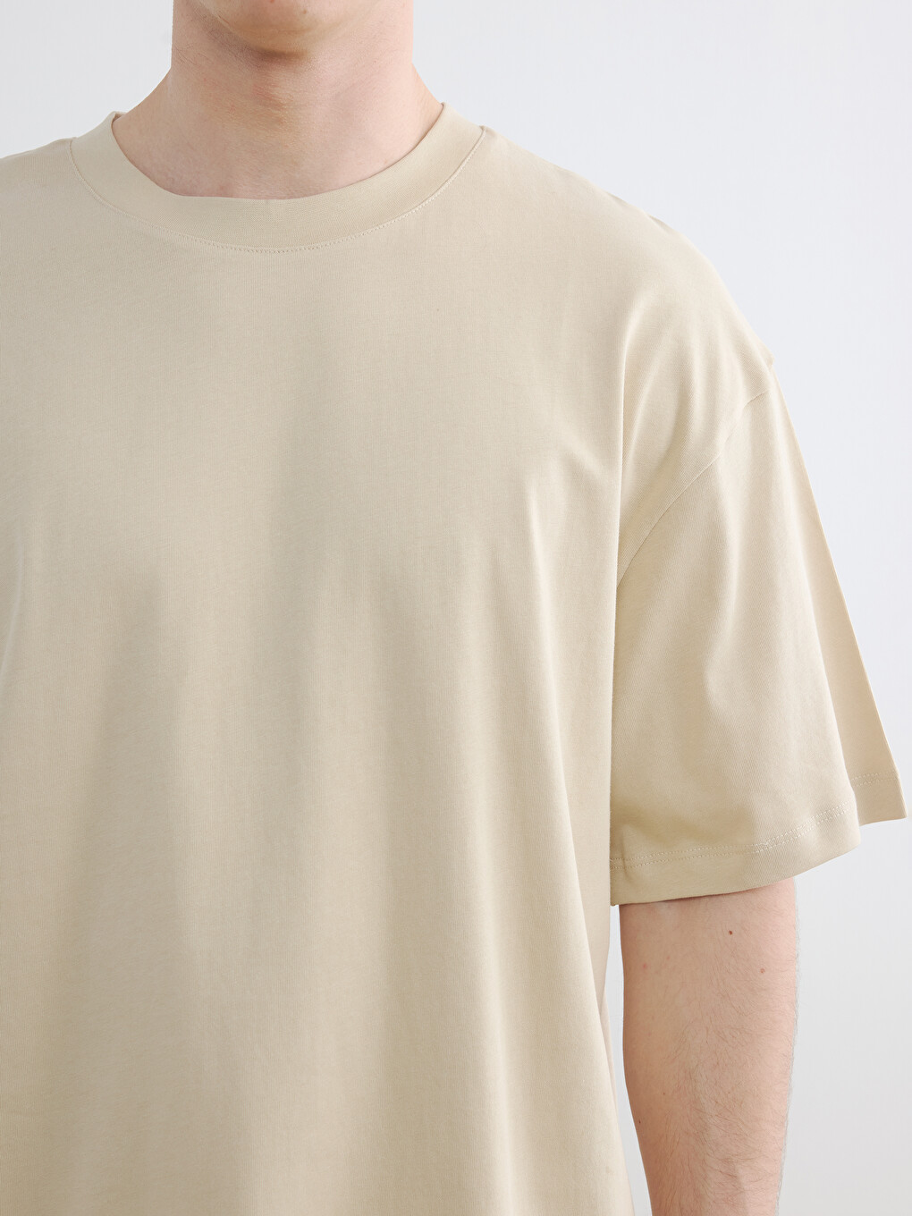 T-shirt Jersey Me Jakë Të Rrumbullakët Për Burra-4