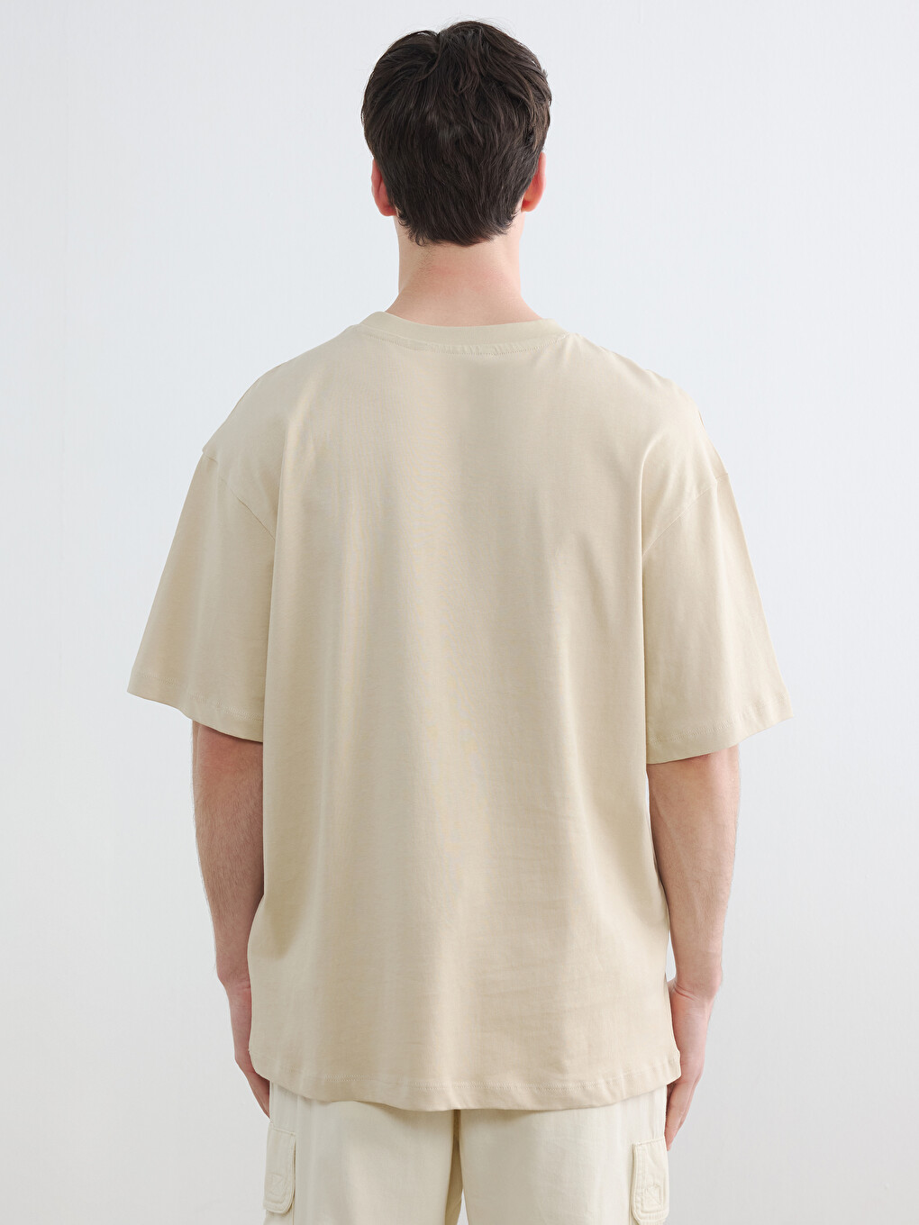 T-shirt Jersey Me Jakë Të Rrumbullakët Për Burra-5