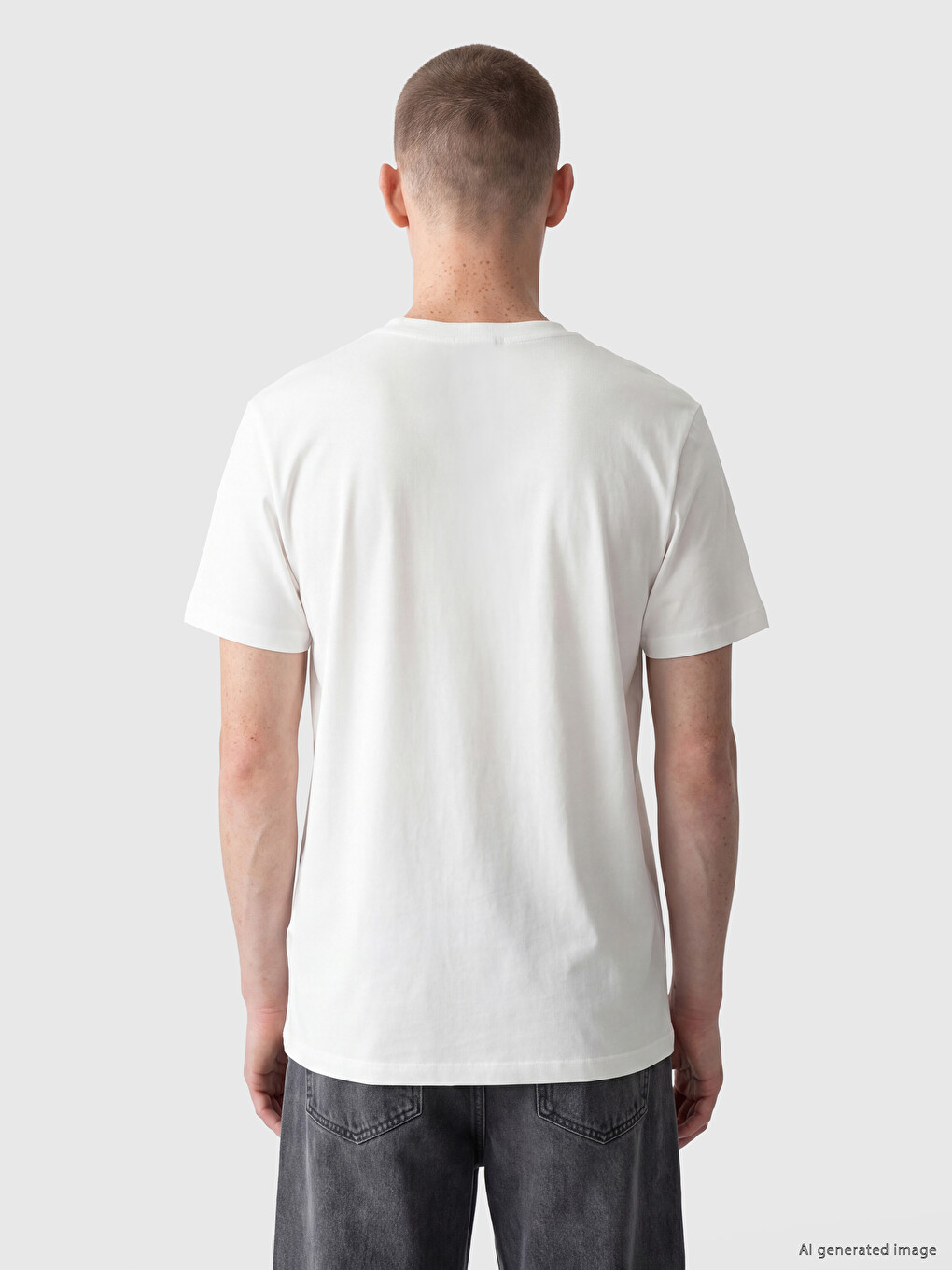Crew Neck Short Sleeve Printed Combed Cotton Men's T-shirt-3