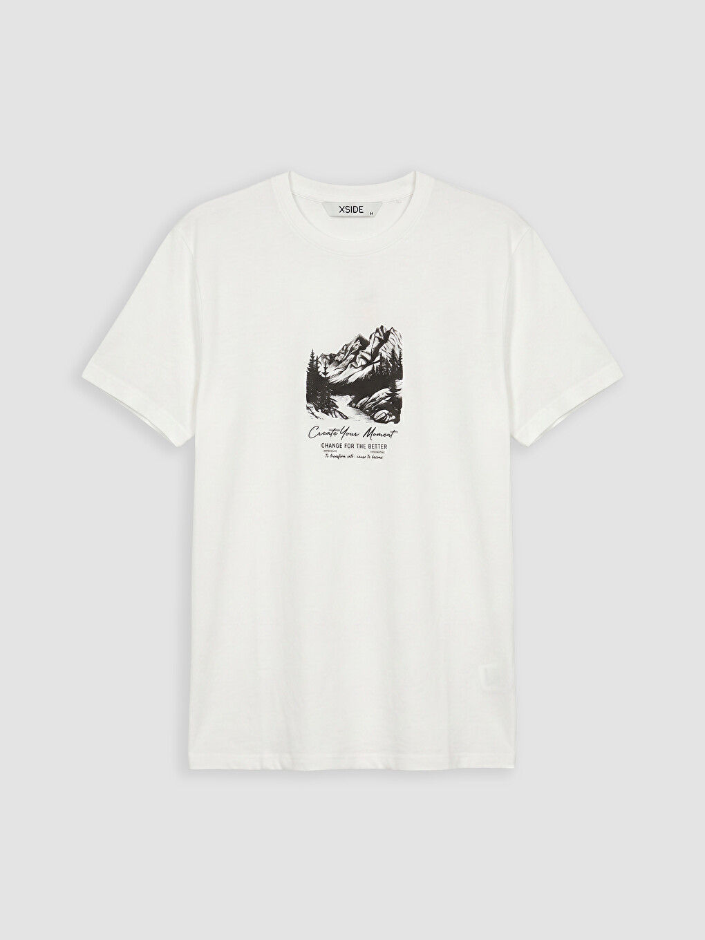 Crew Neck Short Sleeve Printed Combed Cotton Men's T-shirt-4