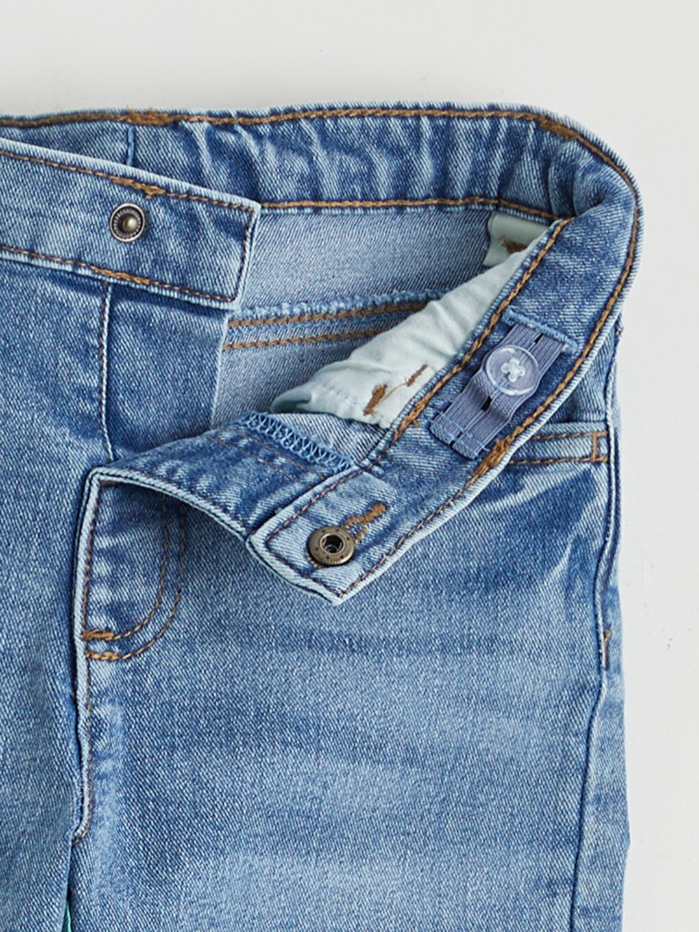 Elastic Waist Basic Boys' Jeans-1