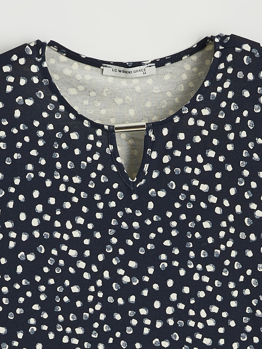 Crew Neck Polka Dot Women's T-shirt-5