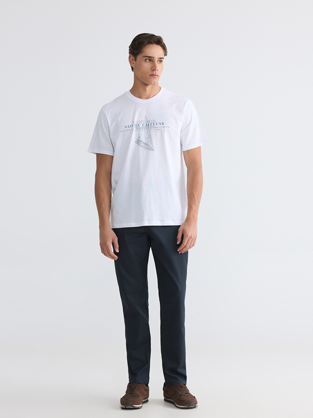 Crew Neck Short Sleeve Printed Men's T-shirt-1