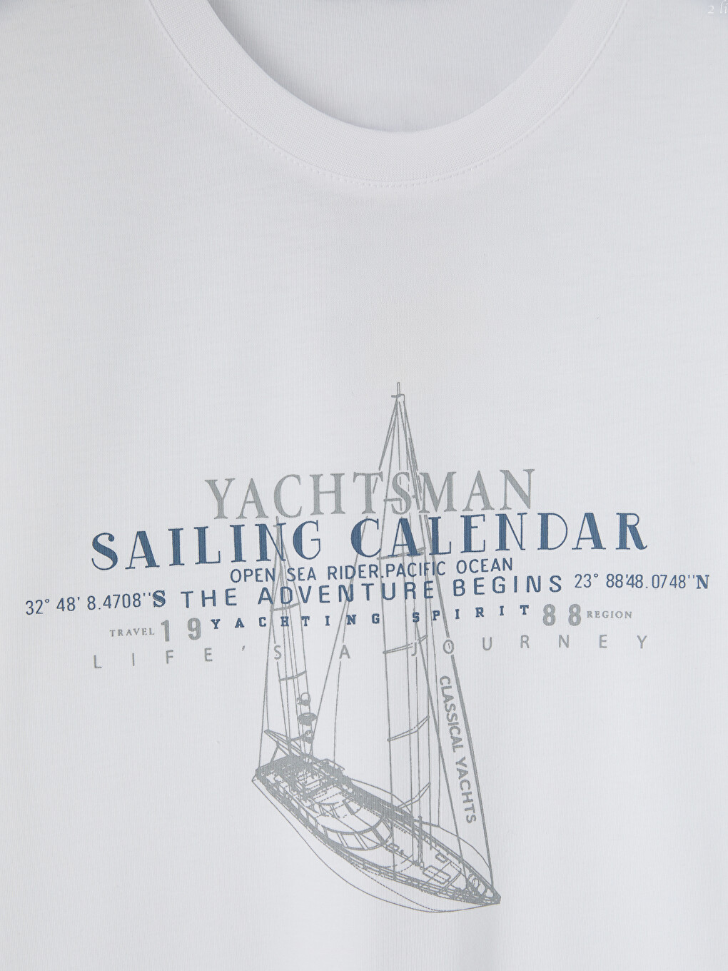 Crew Neck Short Sleeve Printed Men's T-shirt-6