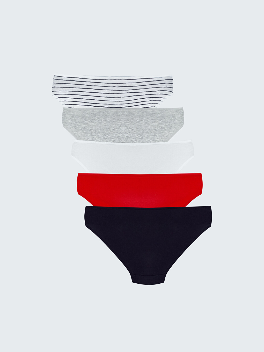 Striped Bikini Knickers 5 Pack-2