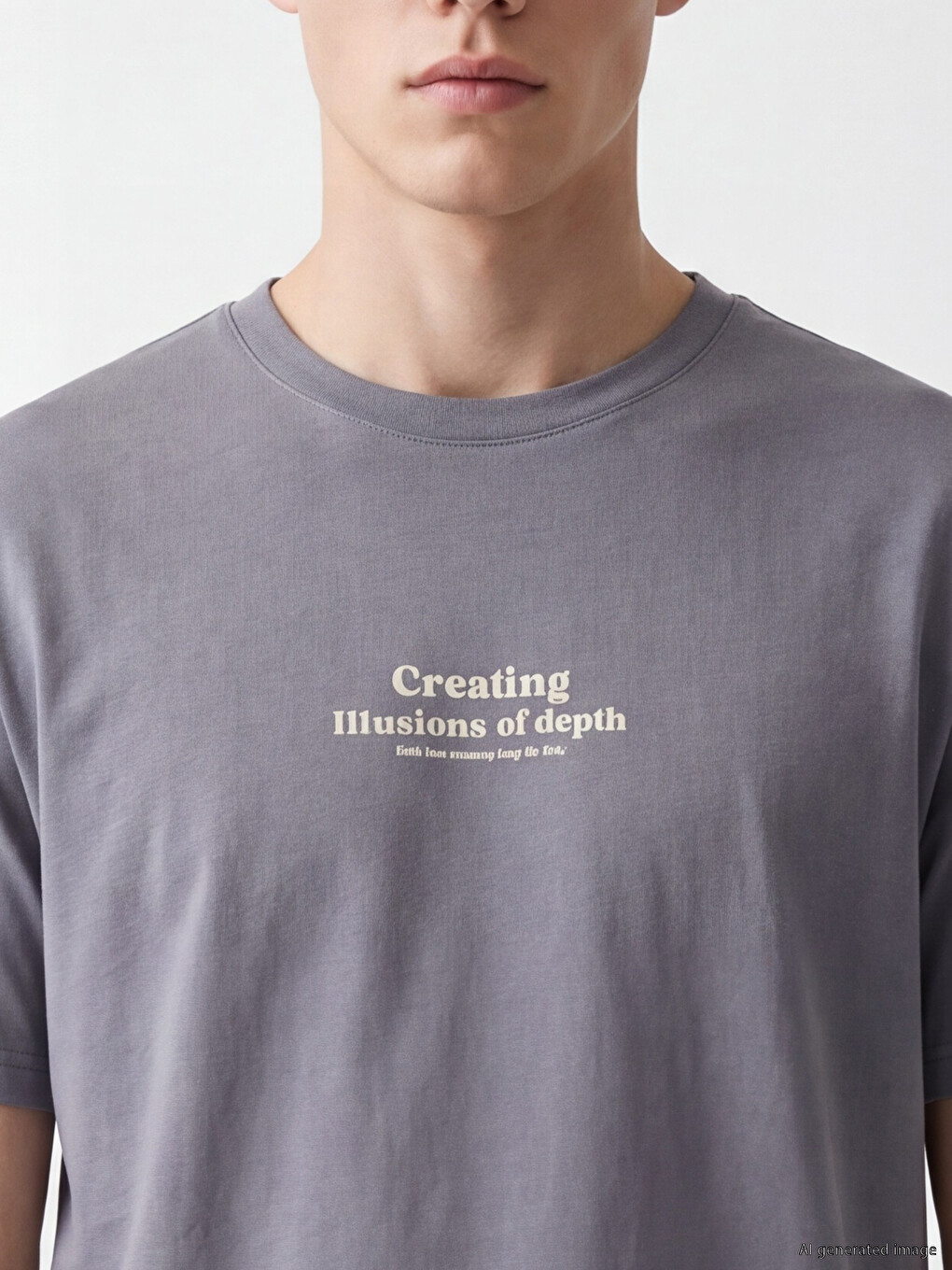 Crew Neck Short Sleeve Printed Combed Cotton Men's T-shirt-2