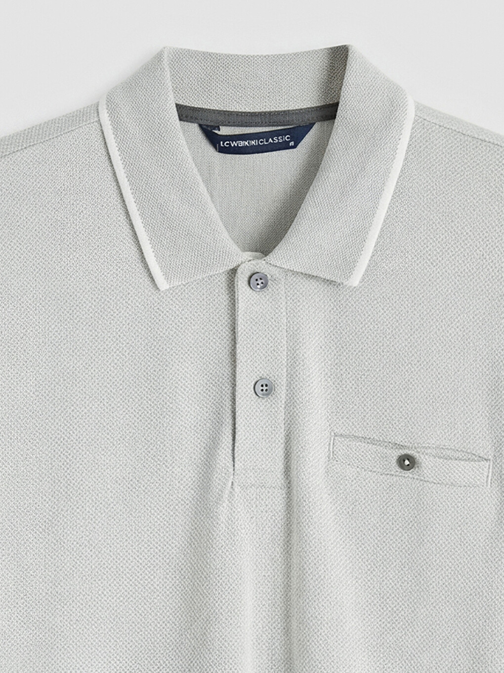 Polo Neck Mercerized-look Men's T-shirt-6