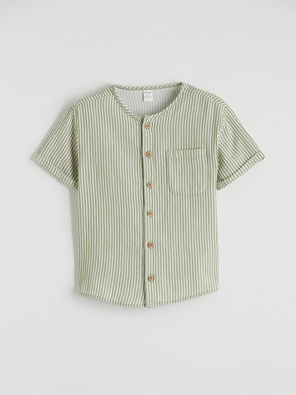 Grandad Collar Striped Boys' Shirt And Trousers 2 Pack-2