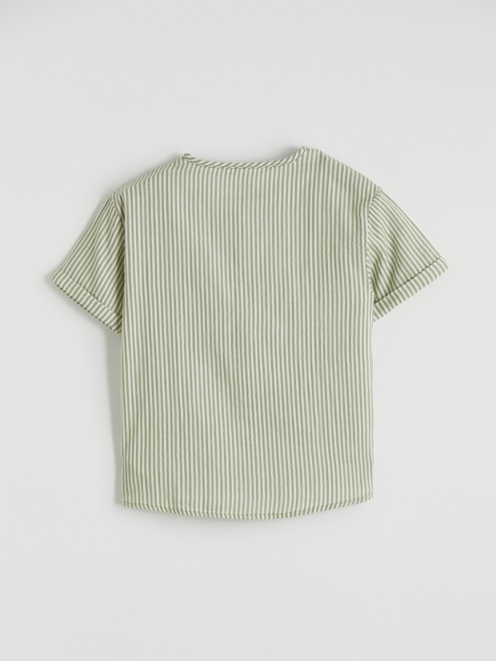 Grandad Collar Striped Boys' Shirt And Trousers 2 Pack-4