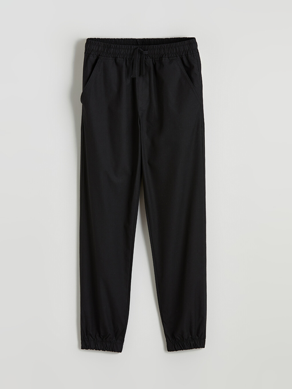 Siyah Beli Lastikli Erkek Çocuk Jogger Pantolon-1