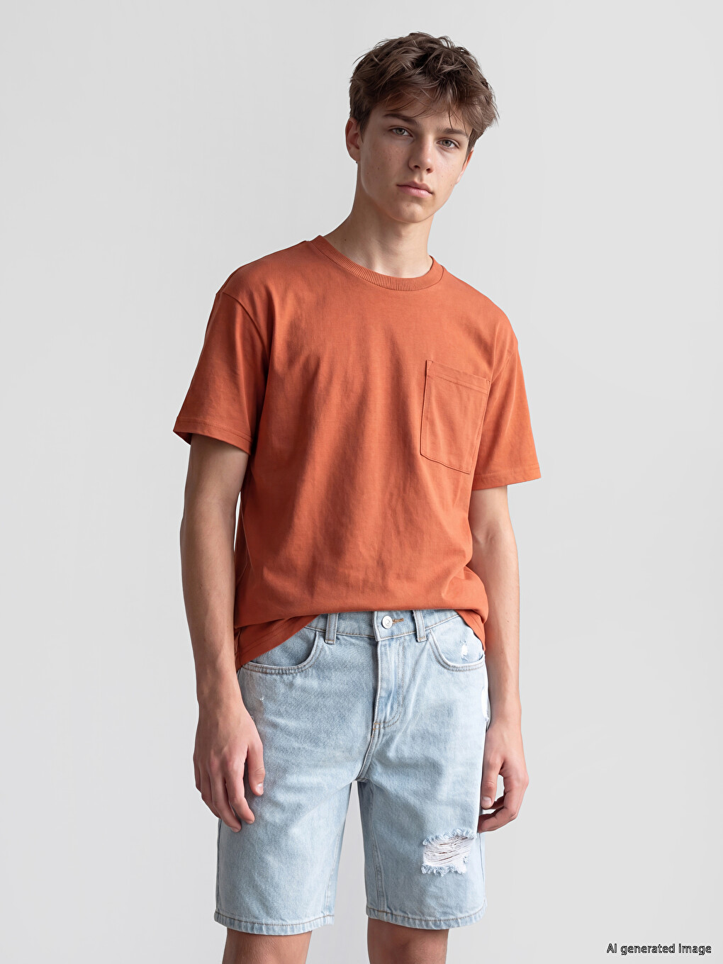 Crew Neck Boys' T-shirt-1