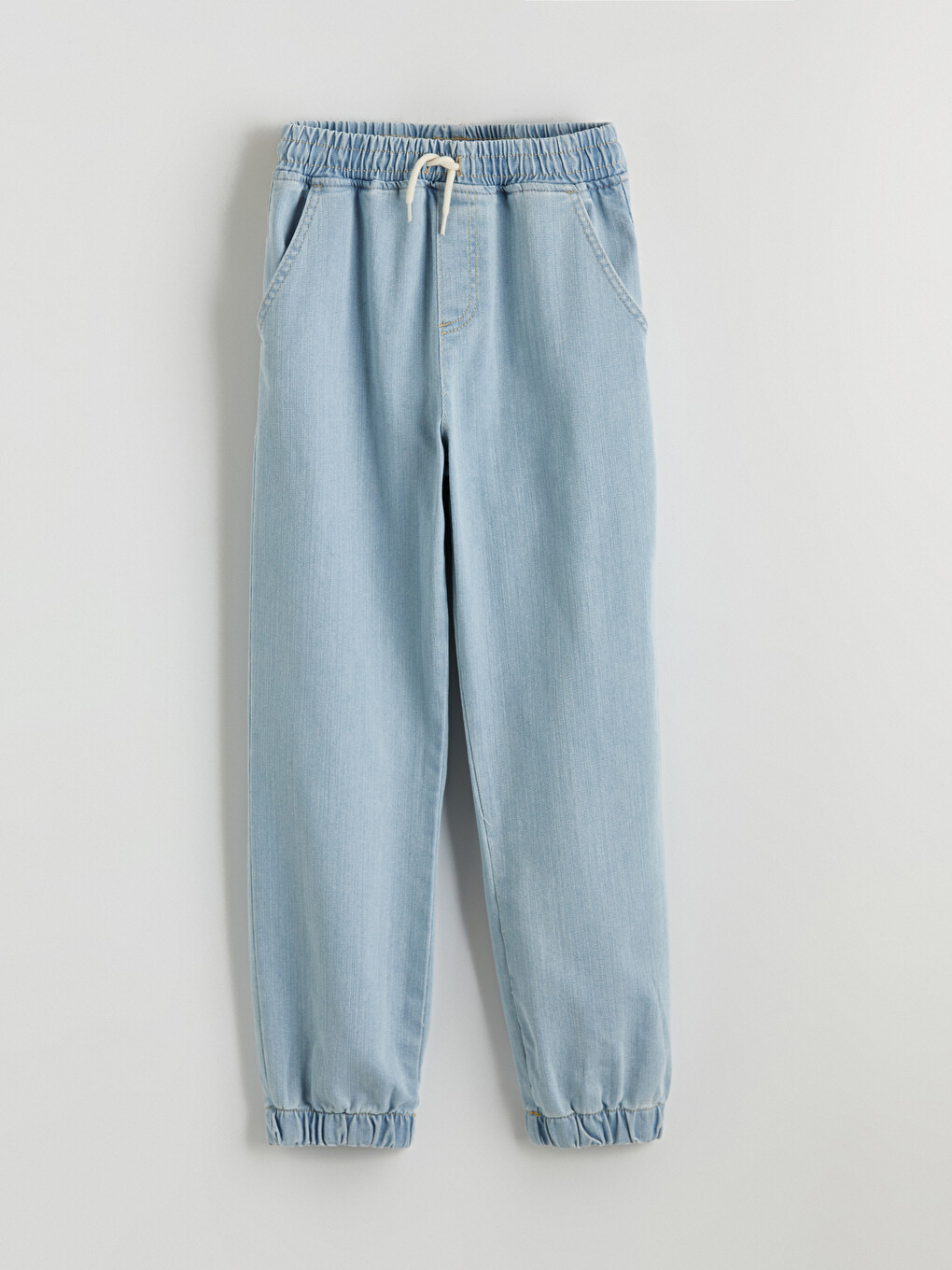 İndigo Beli Lastikli Erkek Çocuk Jogger Jean Pantolon-2