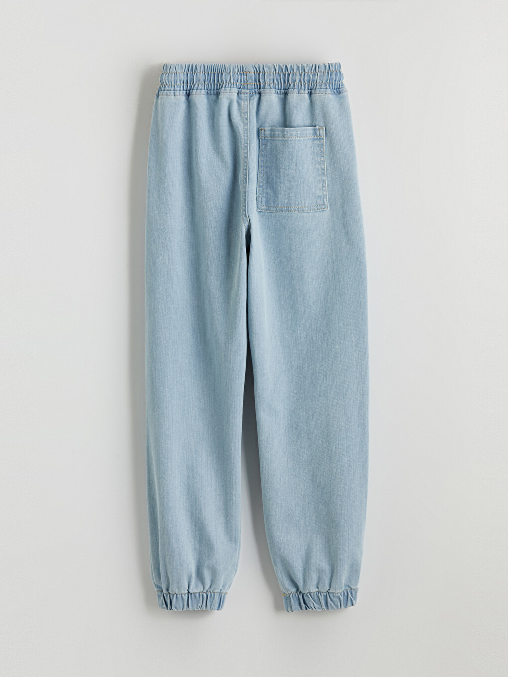 İndigo Beli Lastikli Erkek Çocuk Jogger Jean Pantolon-4