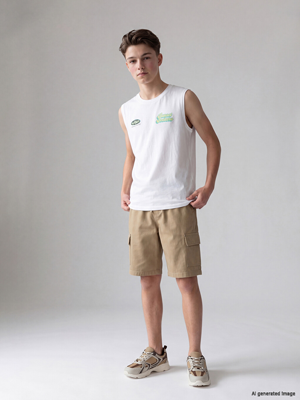 Elastic Waist Boys' Cargo Shorts