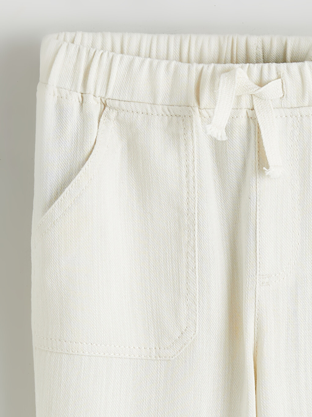 Elastic Waist Gabardine Baby Boys' Trousers-2