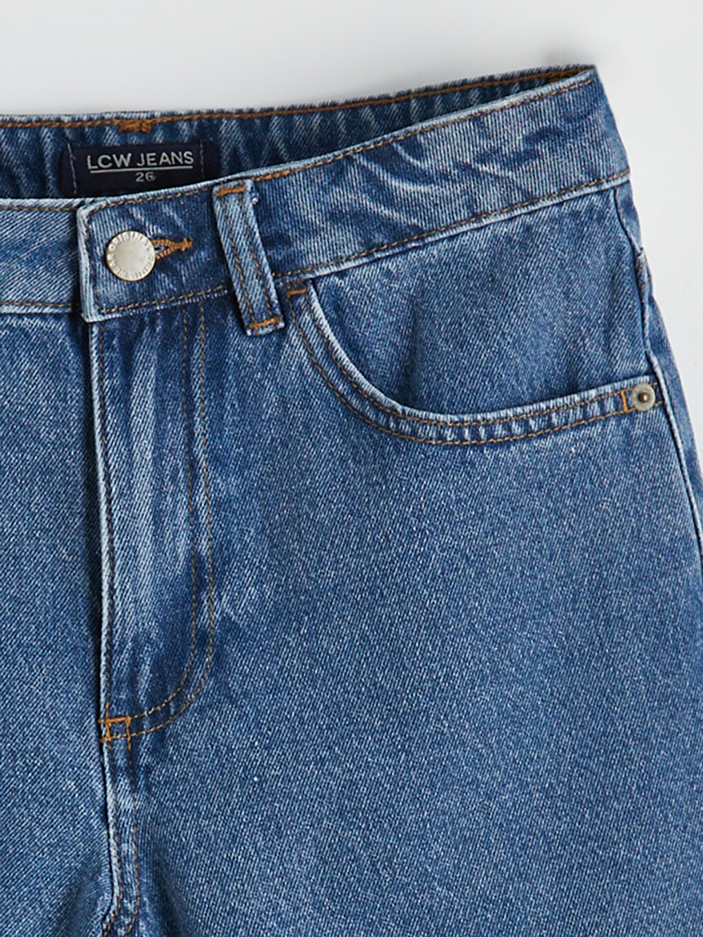 İndigo Standart Fit Kadın Jean Şort-6