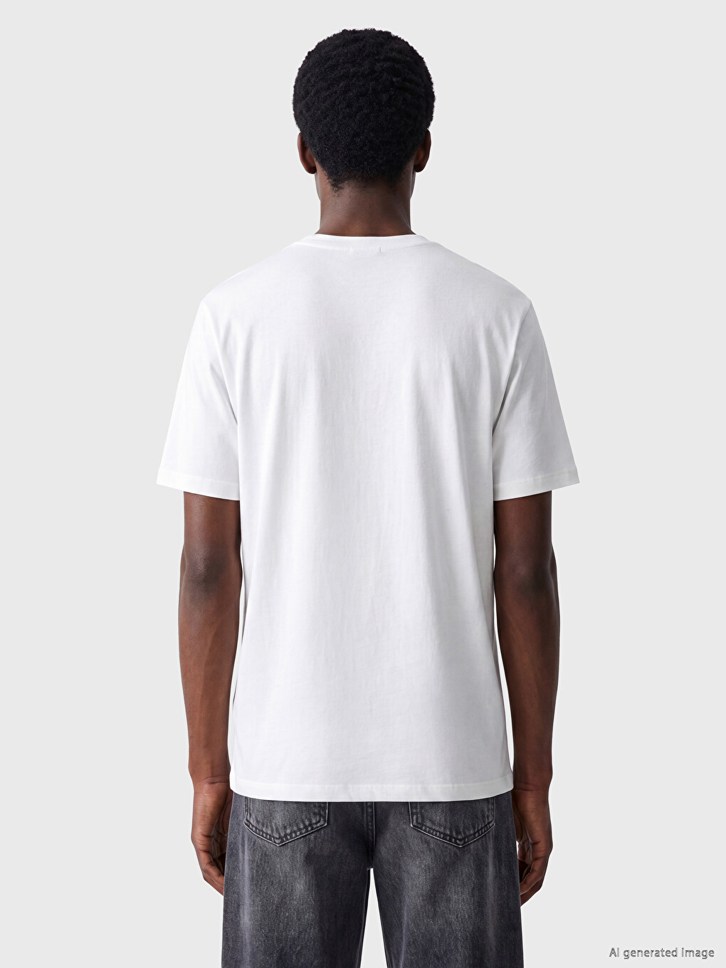 Crew Neck Printed Jersey Men's T-shirt-3