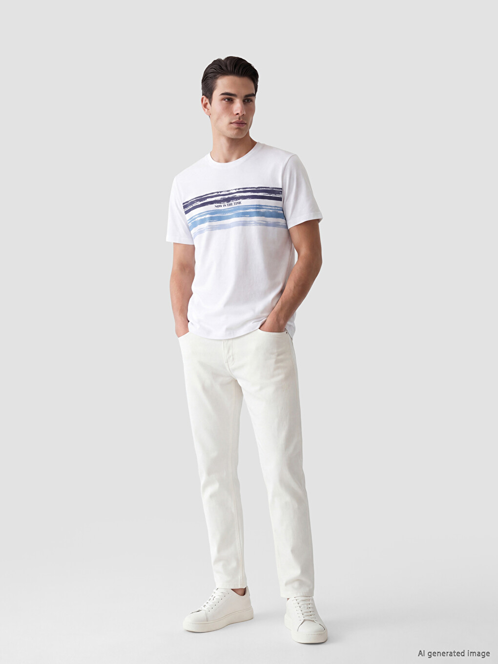Crew Neck Printed Jersey Men's T-shirt-1