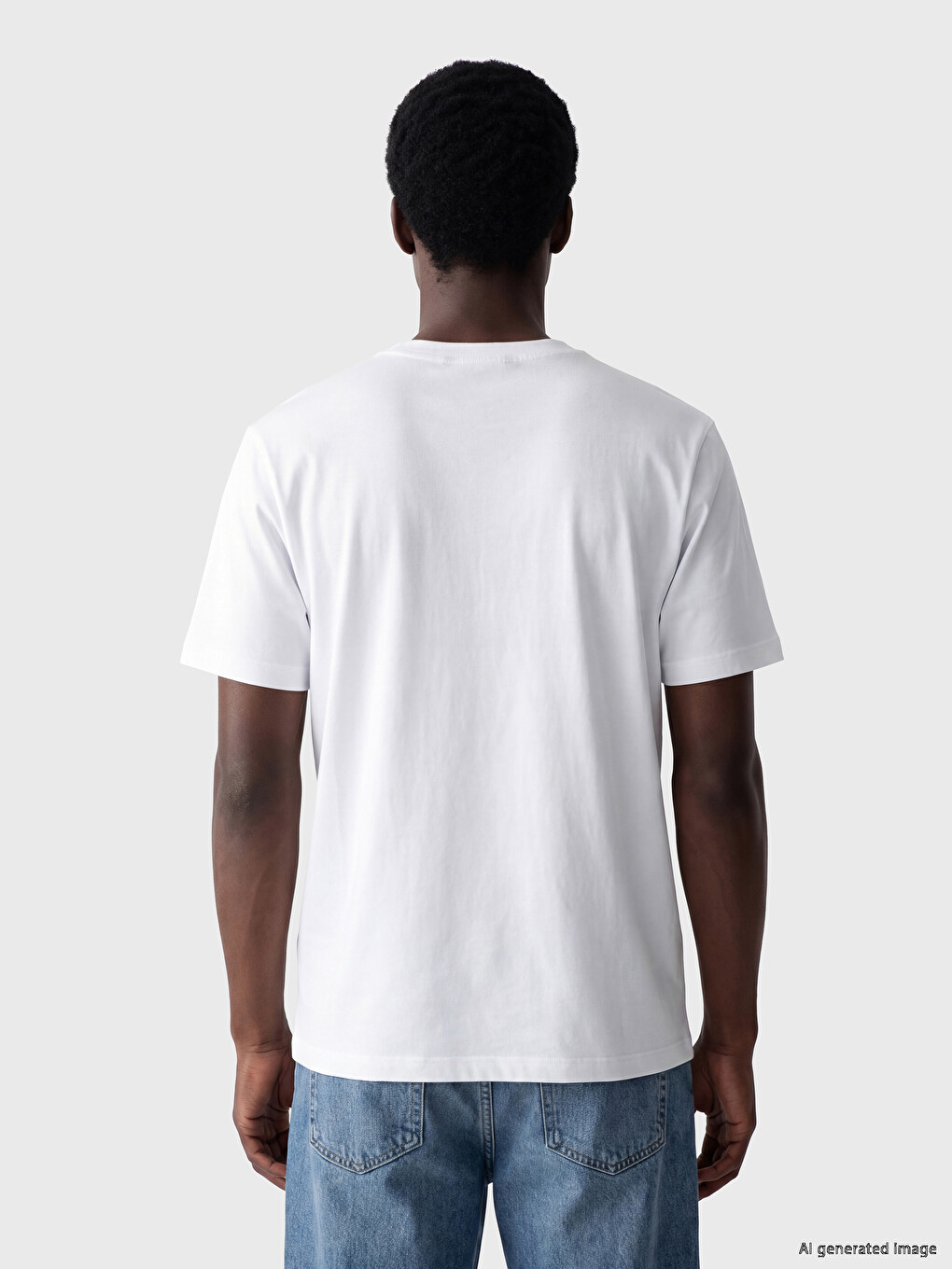 Crew Neck Printed Jersey Men's T-shirt-3