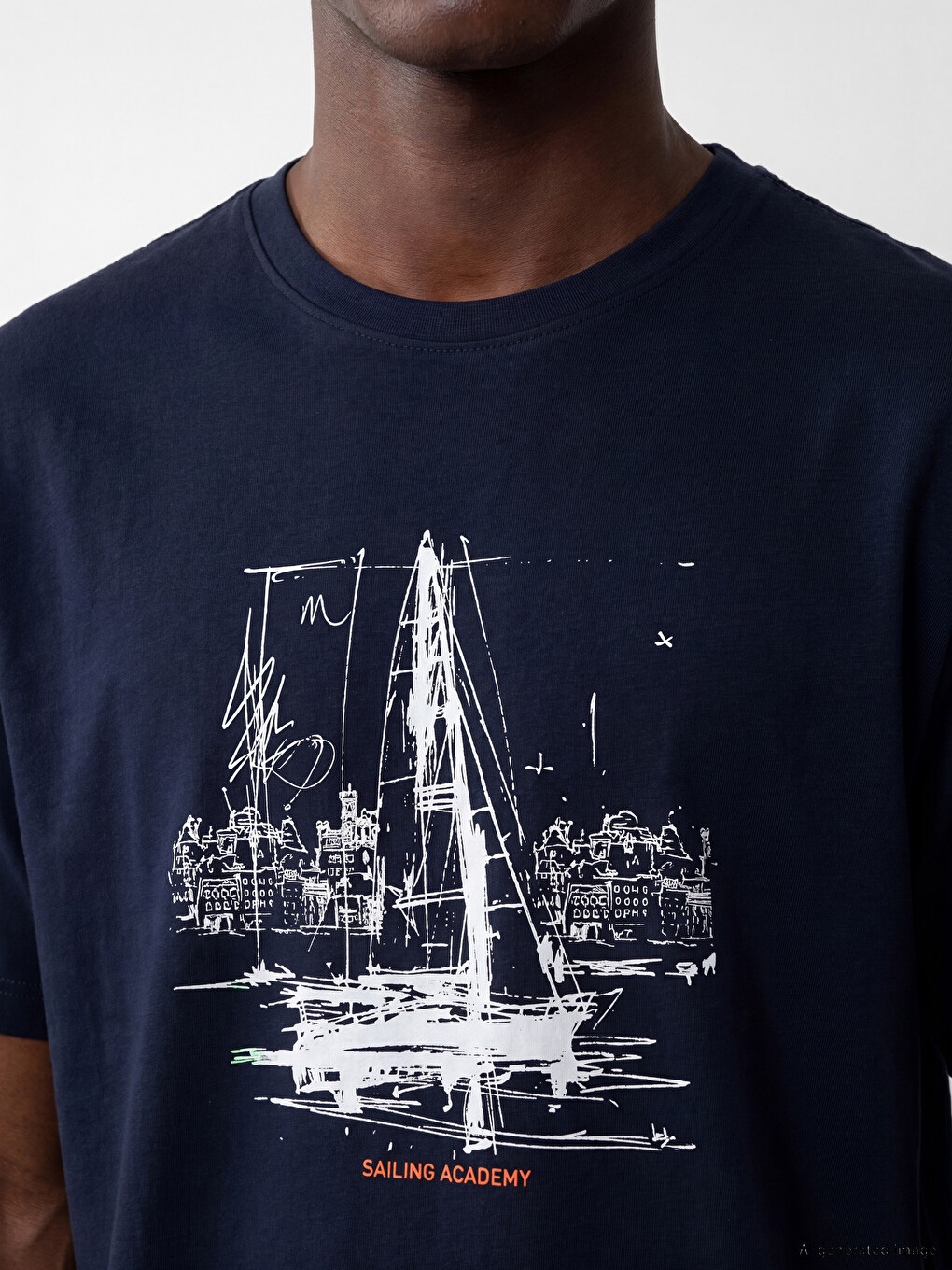 T-shirt Pambuku Me Jakë Të Rrumbullakët, I Stampuar Për Burra-2