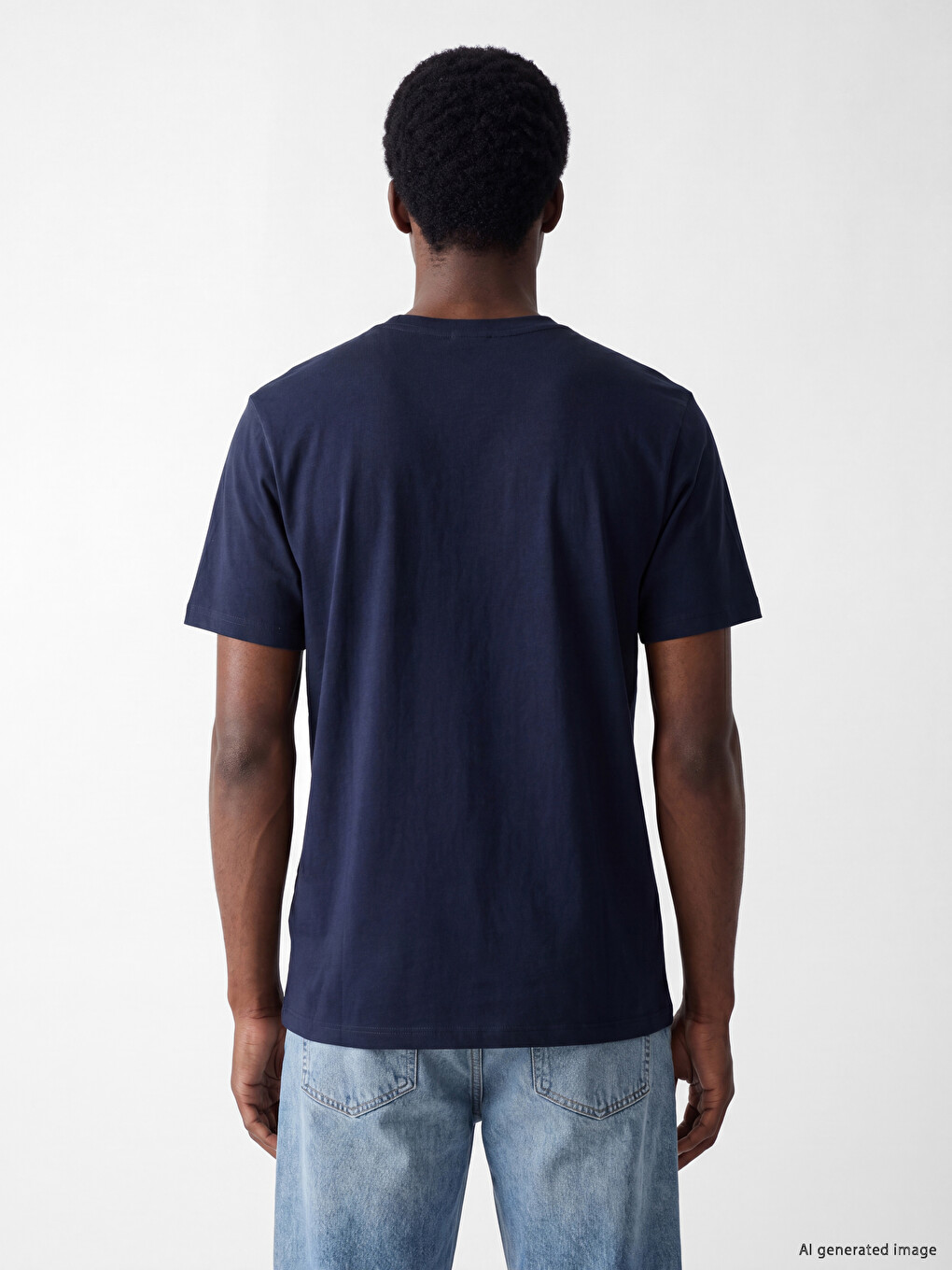 T-shirt Pambuku Me Jakë Të Rrumbullakët, I Stampuar Për Burra-3