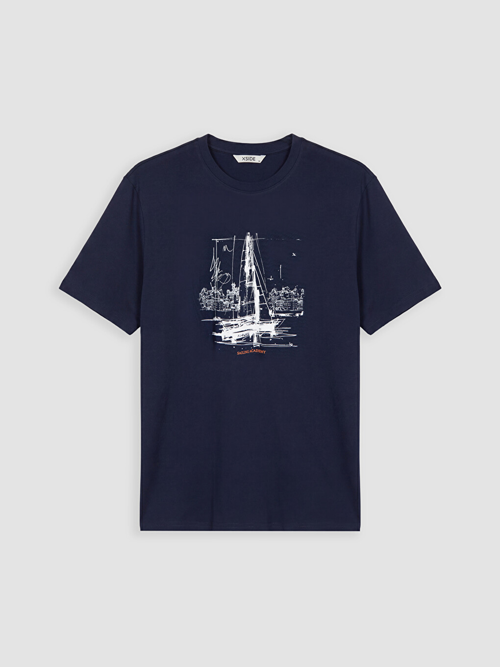T-shirt Pambuku Me Jakë Të Rrumbullakët, I Stampuar Për Burra-4
