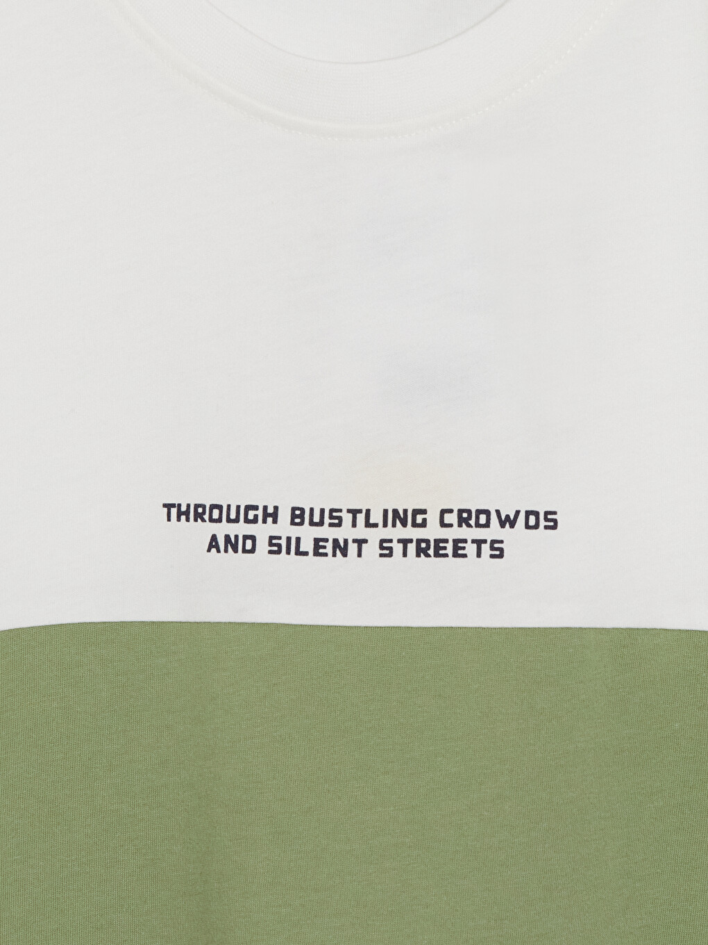 T-shirt Për Burra Me Jakë Të Rrumbullakët, Me Blloqe Ngjyrash, Nga Pëlhurë Penje-5