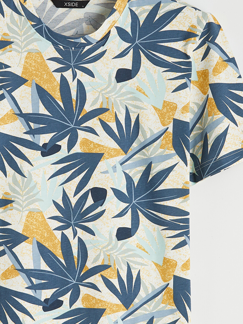 Crew Neck Printed Jersey Men's T-shirt-5