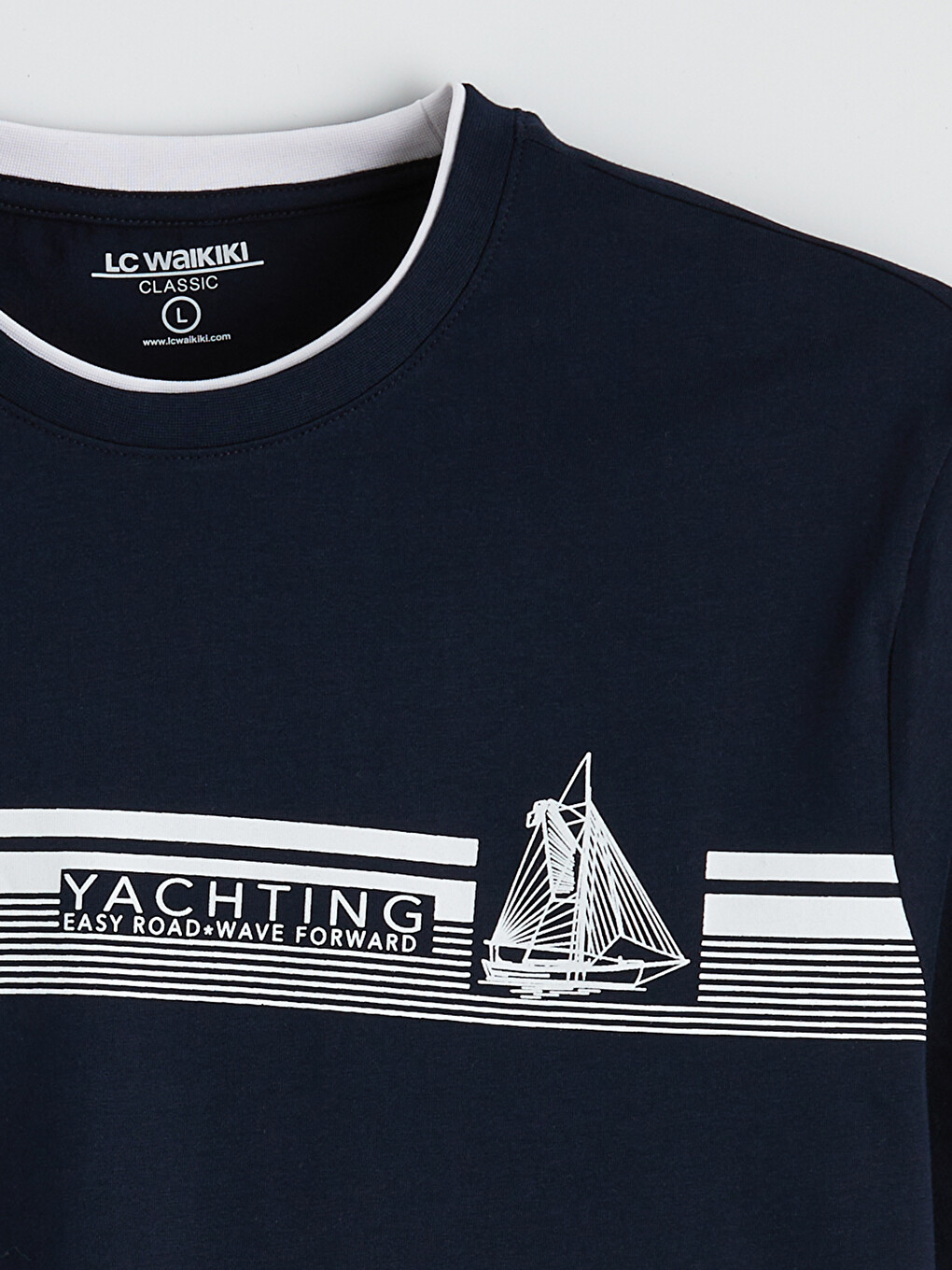 Crew Neck Short Sleeve Printed Combed Cotton Men's T-shirt-5