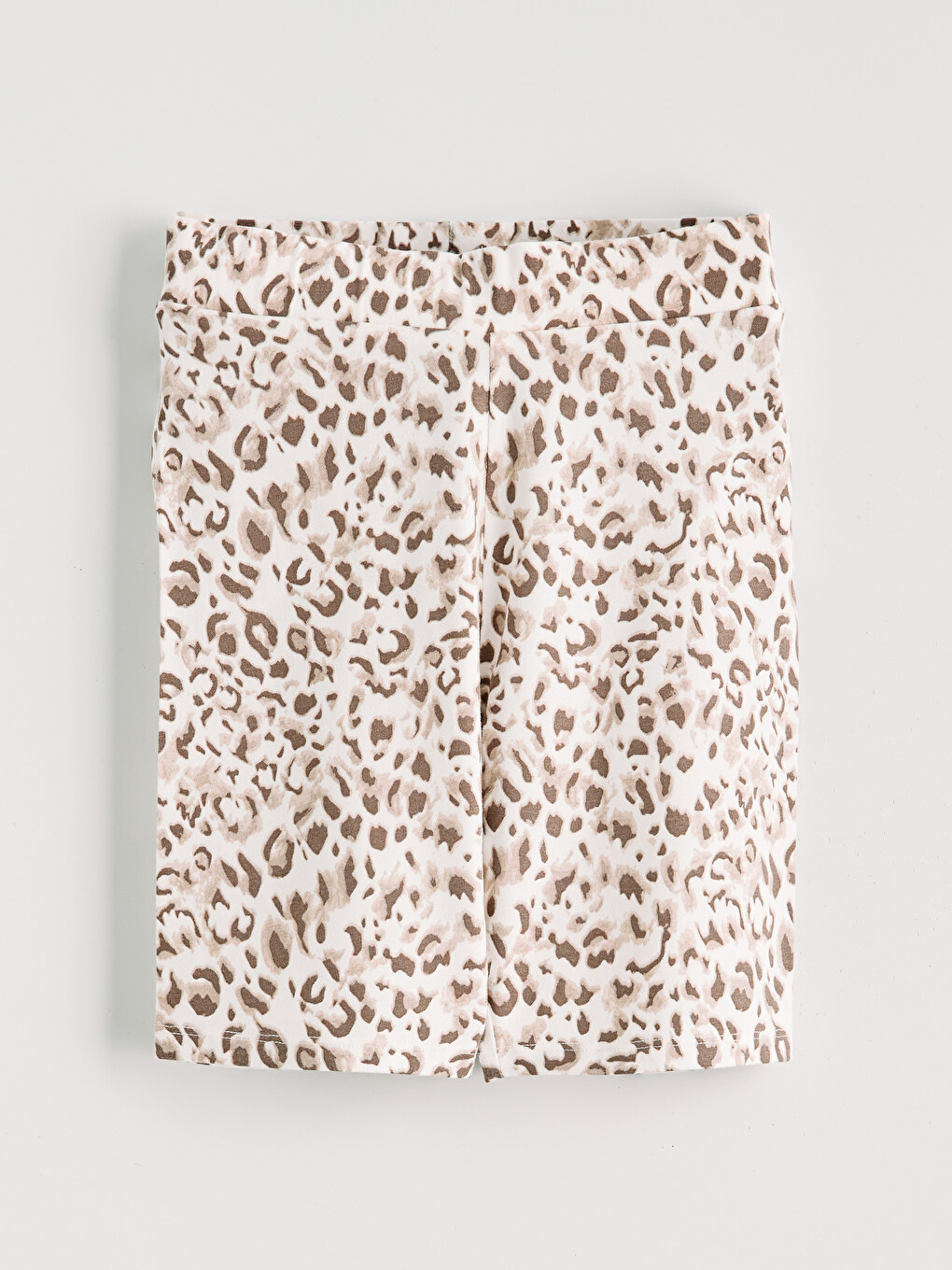 Elastic Waist Leopard Print Girls' Short Leggings