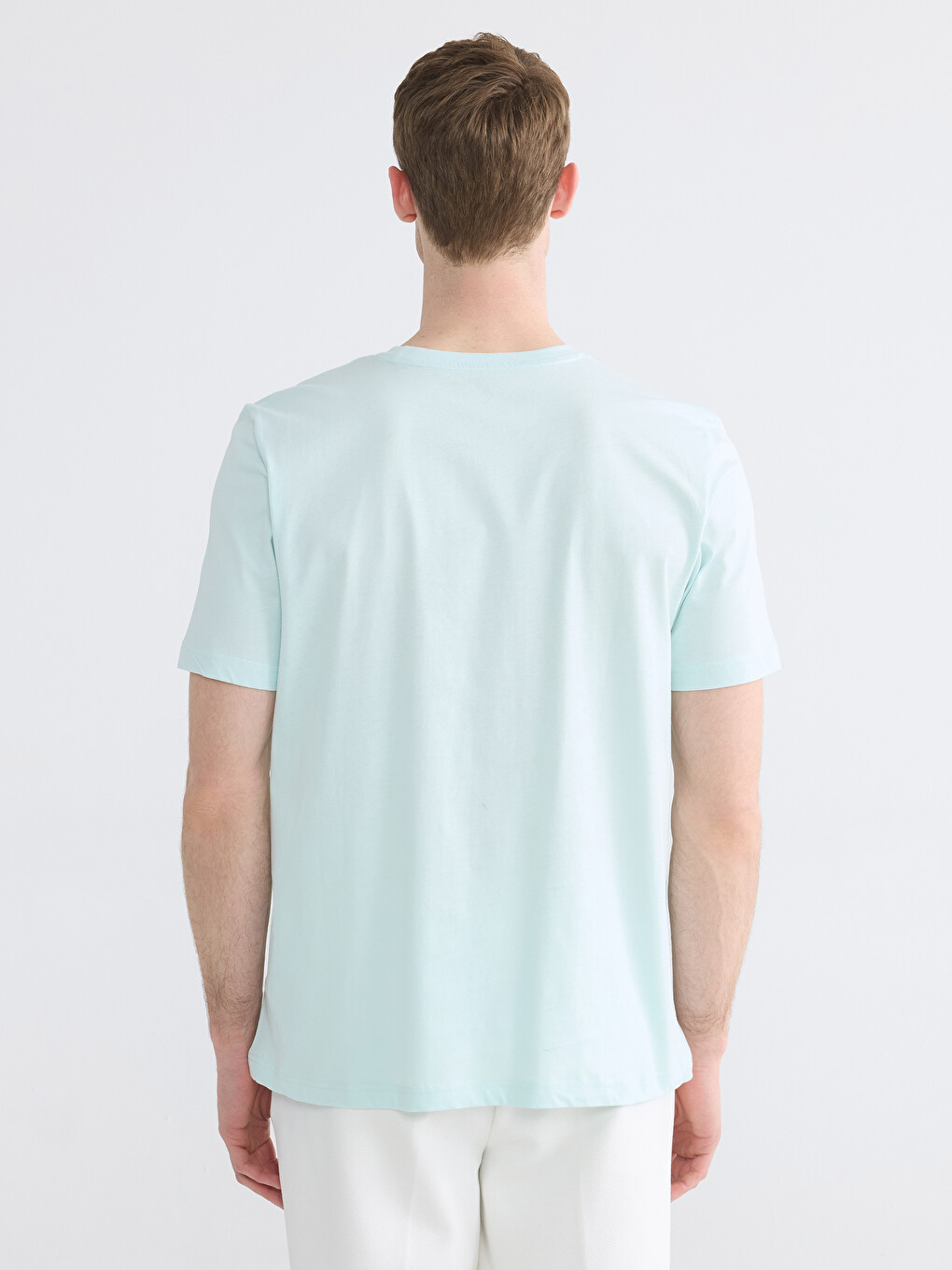 Crew Neck Printed Jersey Men's T-shirt-5